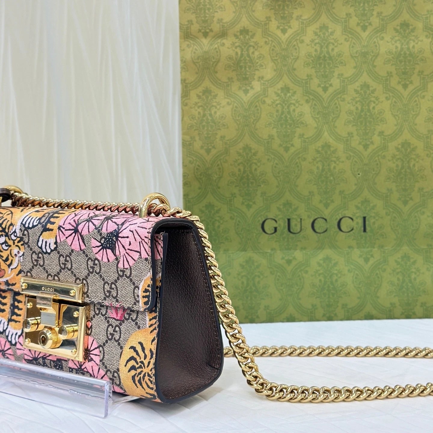 Gucci Padlock Limited Edition Bengal Tiger Print Shoulder Bag Women