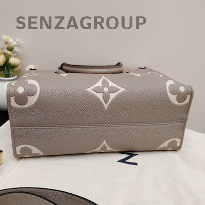 Louis Vuitton OnTheGo GM Monogram Grey Gold Tote Bag for Women