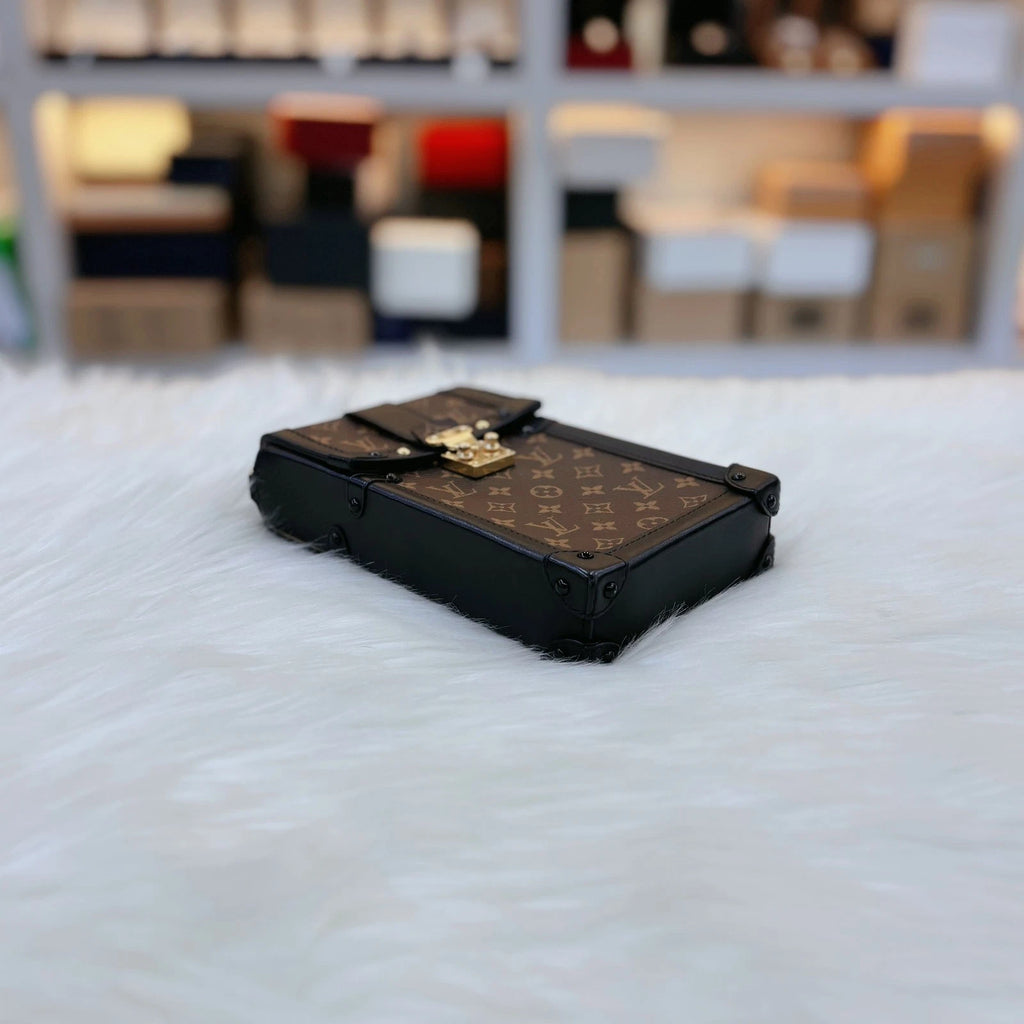 Louis Vuitton Trunk Vertical Monogram Hard Box Phone Bag For Women