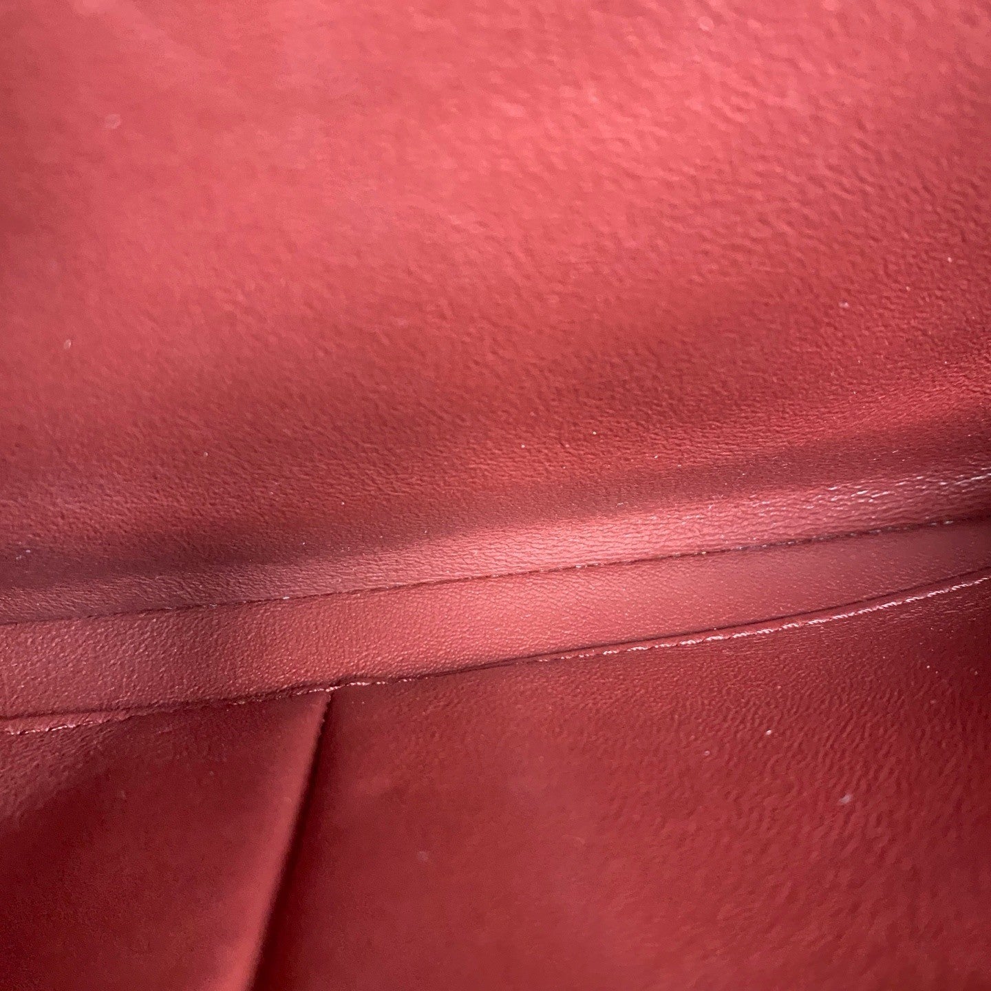 Chanel Trendy CC Lambskin Shoulder Bag Red Gold Diamond Women Classic Fashion
