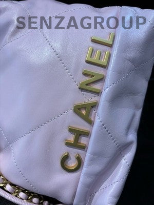 Chanel 22 Bag Mini Pink Gold Hardware Trash Bag Chain Crossbody Women