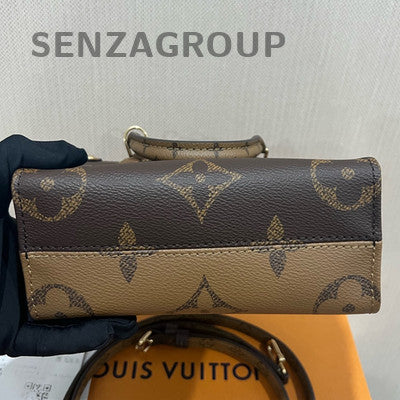 Louis Vuitton Onthego BB Monogram Brown Gold Buckle Women's Handbag