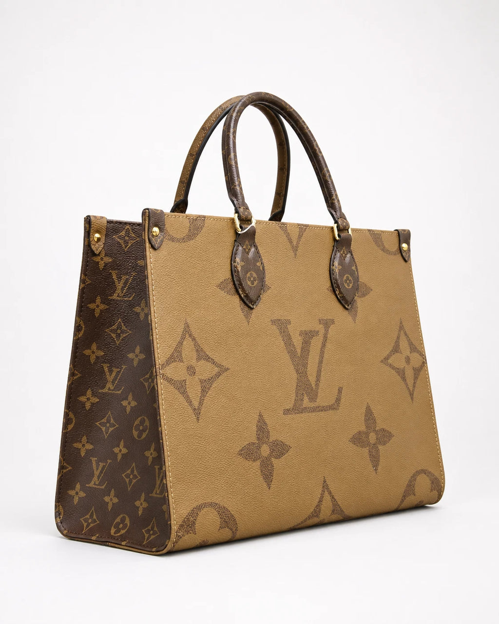 LOUIS VUITTON OnTheGo MM Monogram Canvas Giant Handbag Brown M45321 Chip version