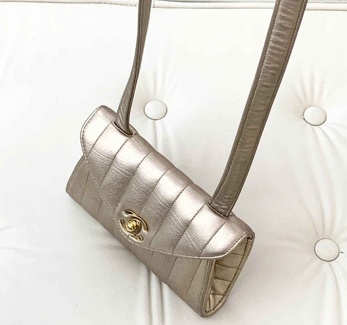 Chanel Lambskin Envelope Bag Gold Shoulder Bag Crossbody Bag Women Classic S