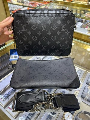 Louis Vuitton Trio Monogram Black Crossbody Handbag - Classic Women's Bag