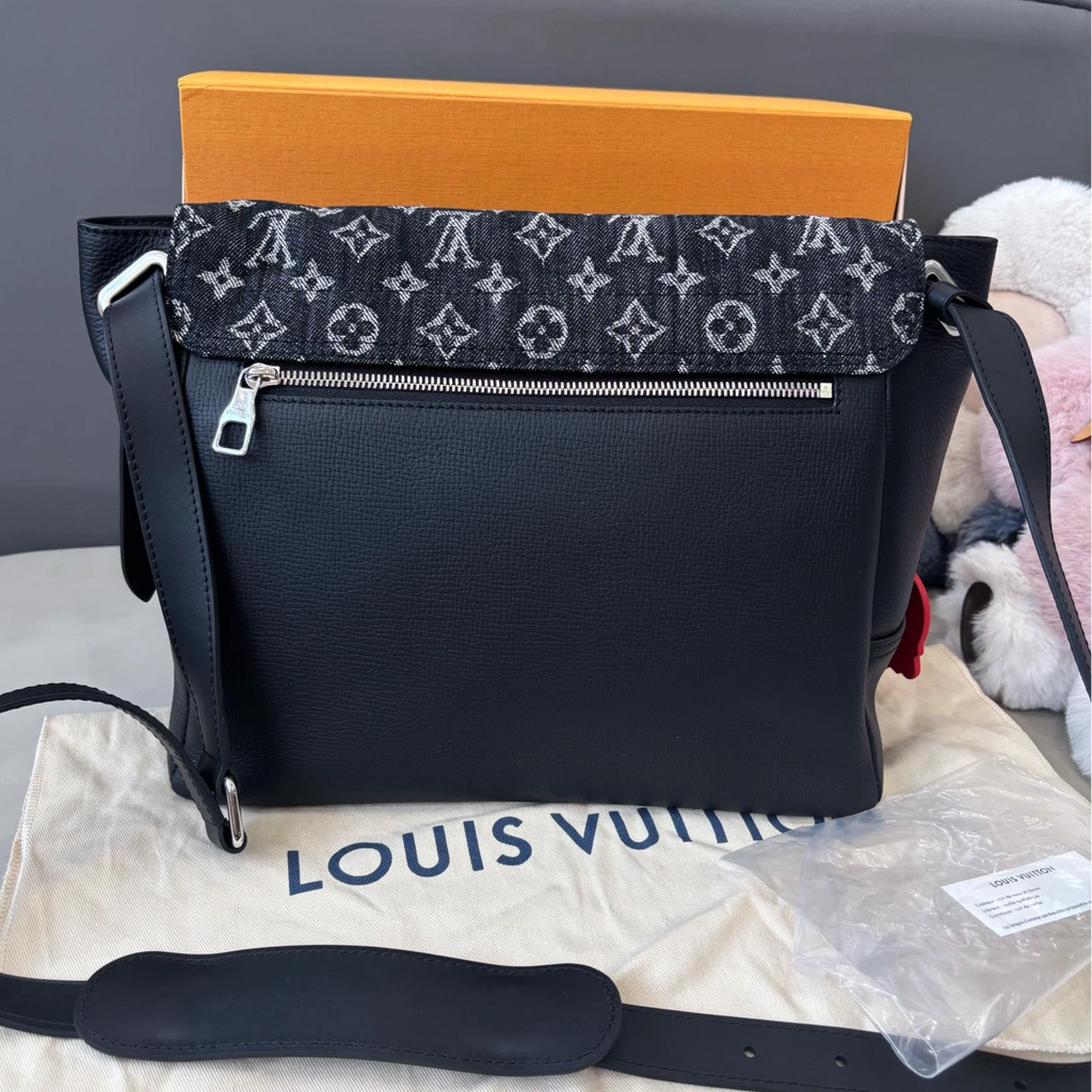 Louis Vuitton × Nigo Besace Tokyo Denim Monogram Shoulder Crossbody Black SHW