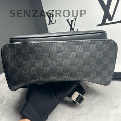 Louis Vuitton Damier Ebene Backpack Black Silver Unisex Classic