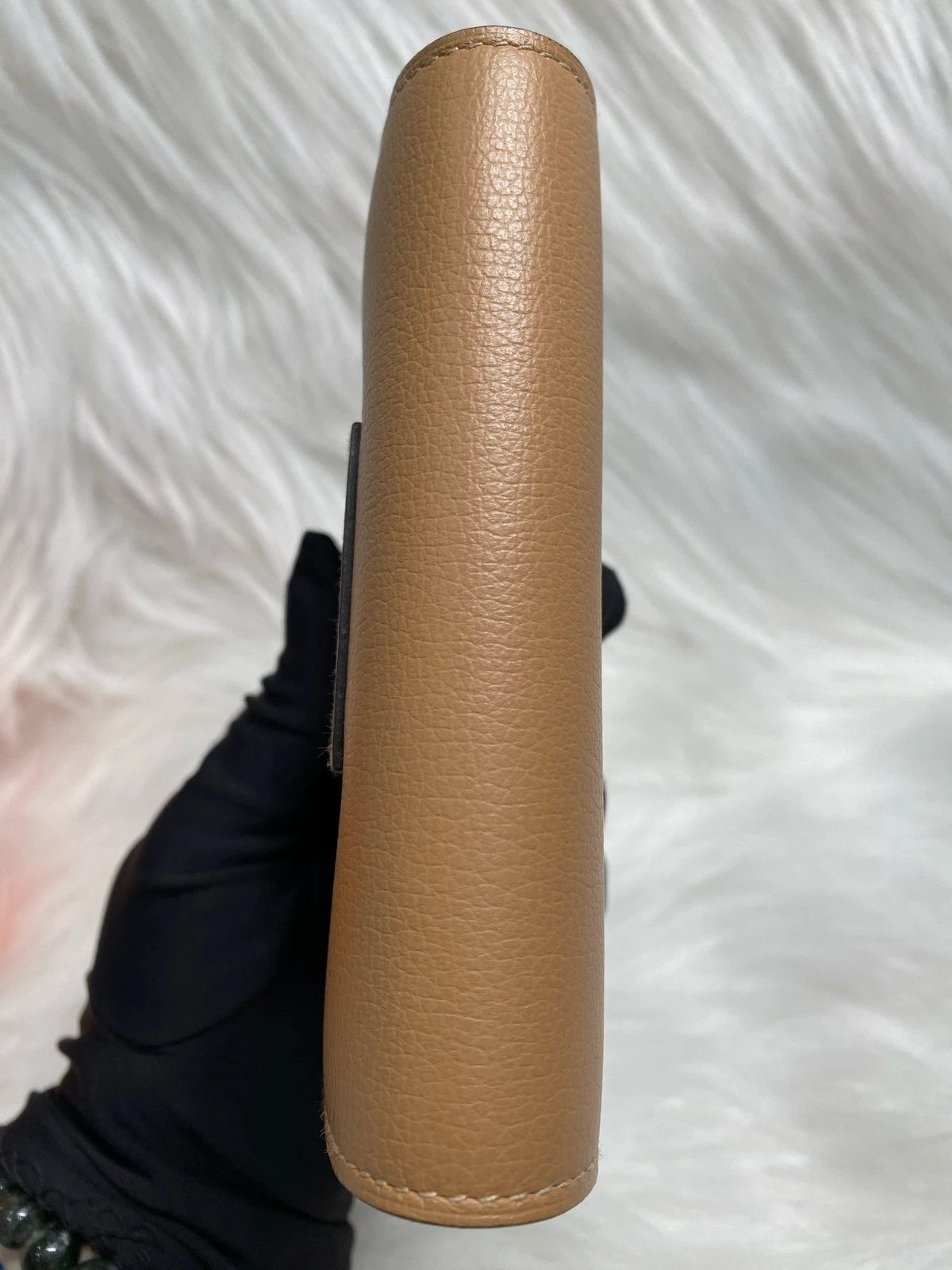 Hermes Leather Slim Two-tone U Engraving Wallet Waist Bag For Women