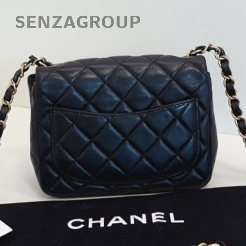 Chanel Classic Flap Chain Shoulder Bag Crossbody Black Gold Women Designer