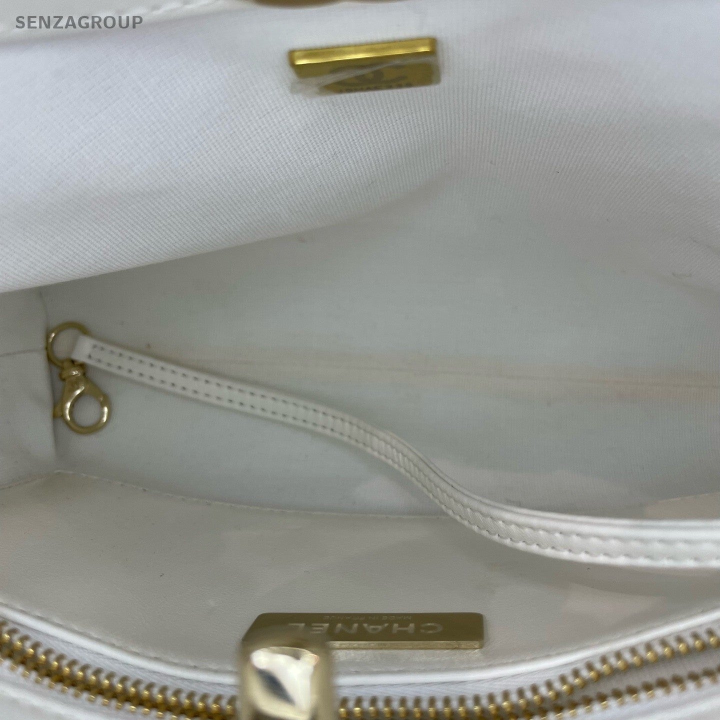 Chanel 31Bag Mini Calfskin Chain Shoulder Bag Crossbody White Gold Diamond Women