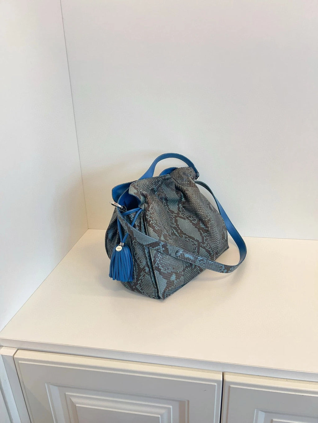 Loewe Blue Medium Flamenco Shoulder Bag For Women