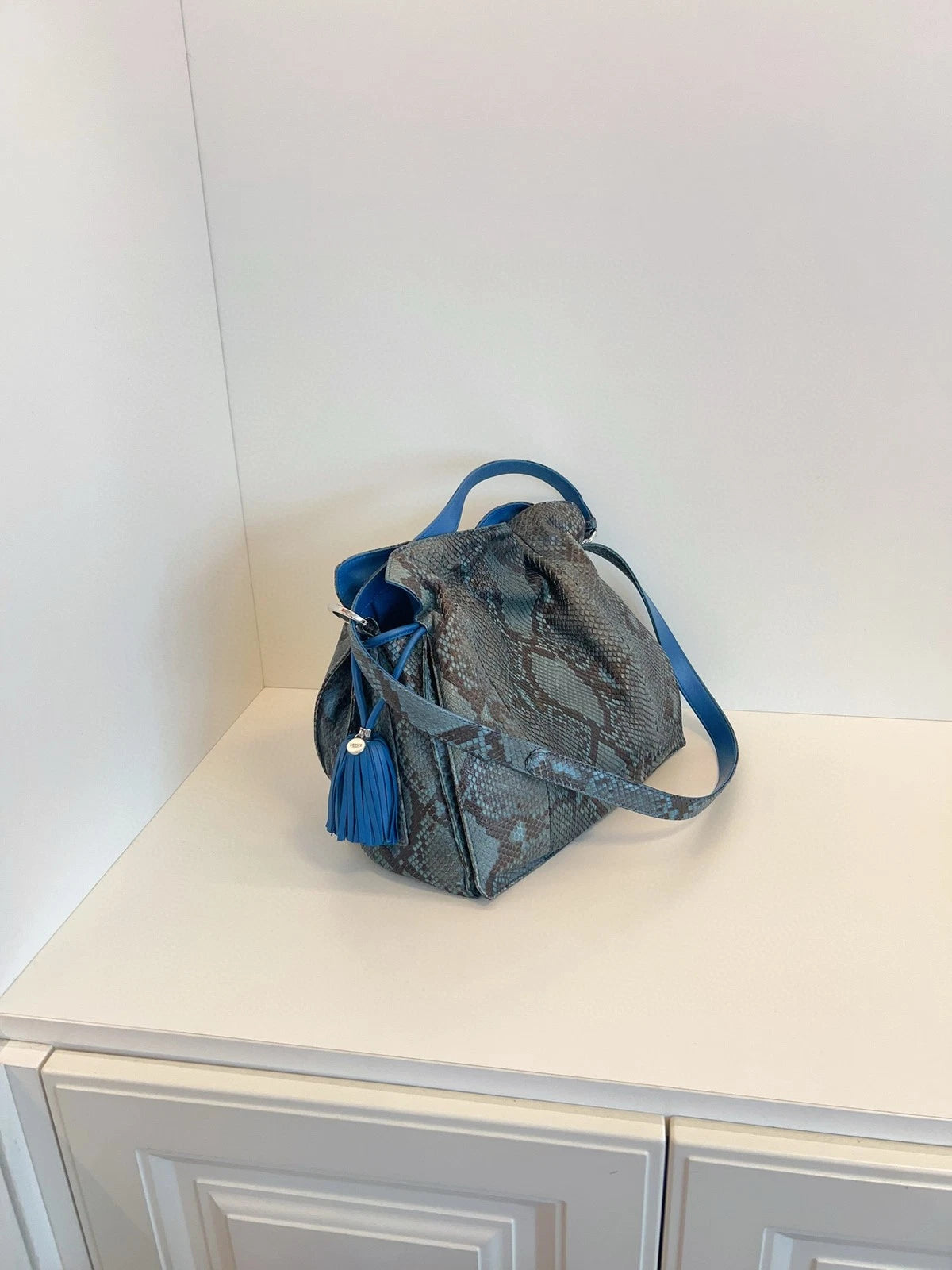 Loewe Blue Medium Flamenco Shoulder Bag For Women