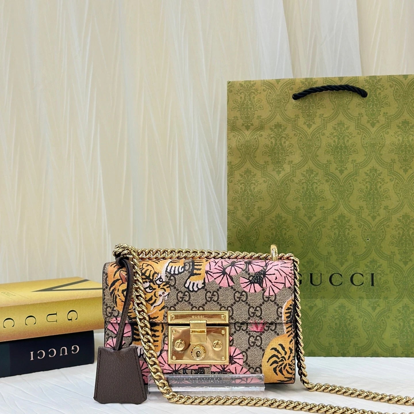 Gucci Padlock Limited Edition Bengal Tiger Print Shoulder Bag Women
