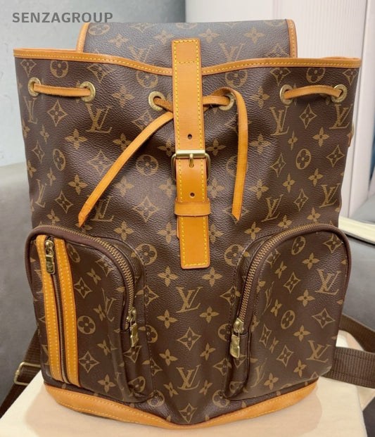 Louis Vuitton Bosphore Monogram Backpack Brown Gold Unisex Adults Classic
