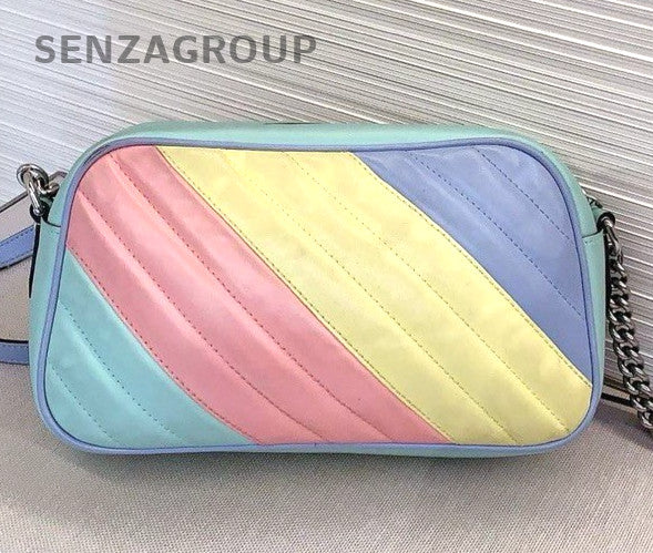 GUCCI GG Marmont Camera bag Rainbow Color Shoulder bag Crossbody