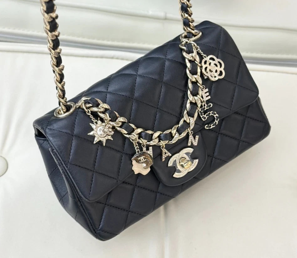 Chanel Classic Flap Chain Lambskin Mini Shoulder Bag Crossbody Women S