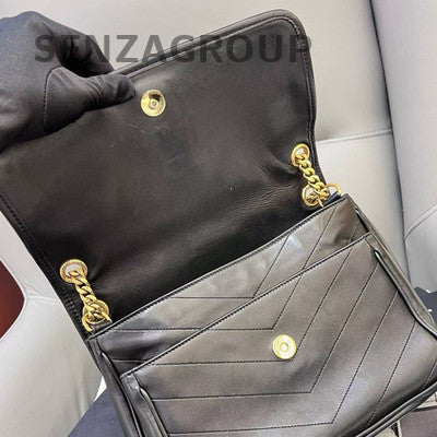 Saint Laurent YSL Niki Medium Black Gold Chain Shoulder Bag Classic