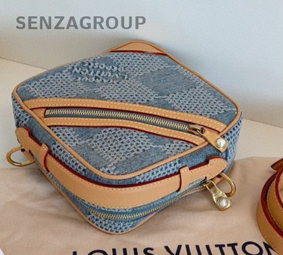 Louis Vuitton Chess 3D Damier Ebene Denim Shoulder bag Crossboy Almost Brand NEW