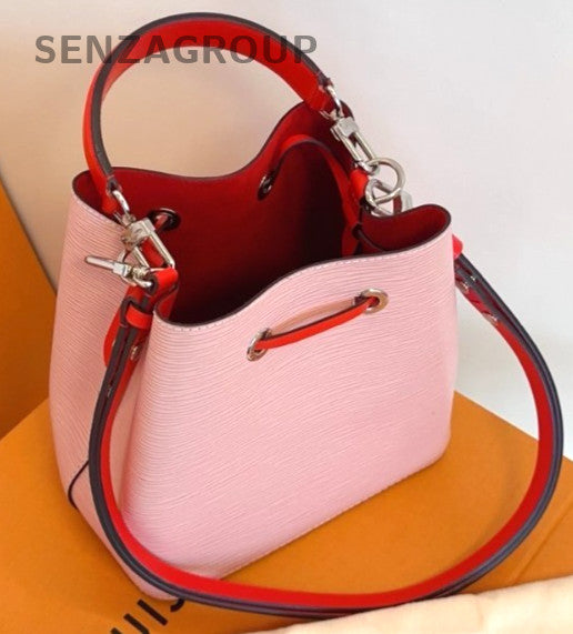 Louis Vuitton Epi Leather NeoNoe Bucket Drawstring Pink Crossbody Handbag Women