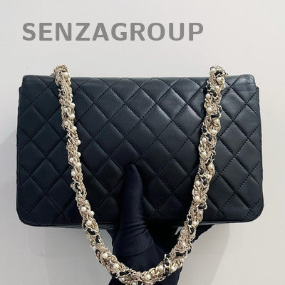 Chanel Black Lambskin Westminster Pearl Chain Shoulder Bag