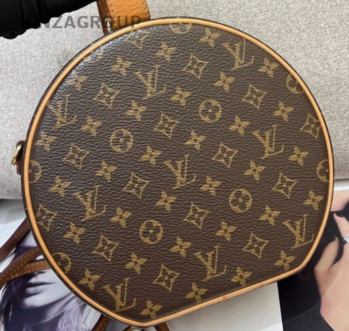 Louis Vuitton Monogram 2Way Top Handle Bag Crossbody Brown Gold Women Classic
