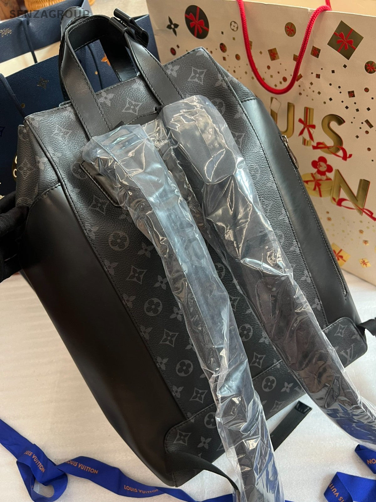 Louis Vuitton Explorer Backpack Black Monogram Drawstring Shoulder bag