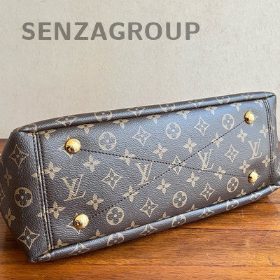 Louis Vuitton Monogram Pallas Handbag Shoulder Bag Brown Red Gold