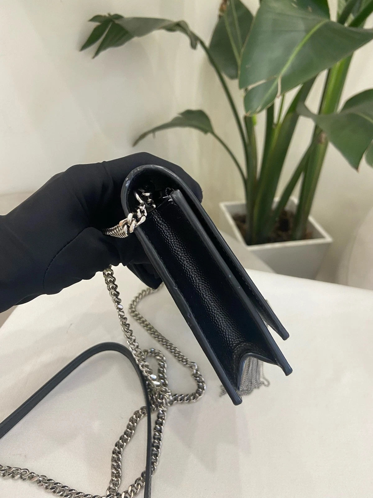 YSL Black Small Kate Tassel Chain Shoulder Bag For Women