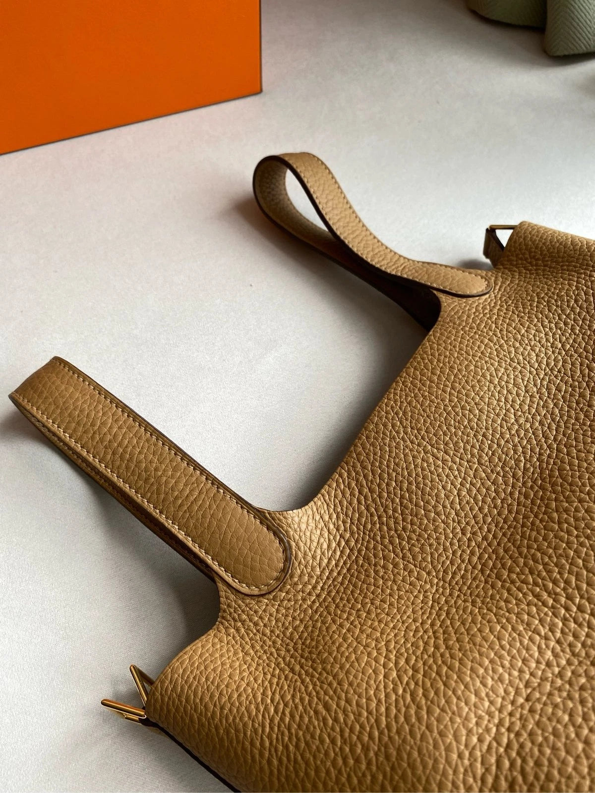 Hermes Picotin18 Gold Leather Bucket Bag For Women
