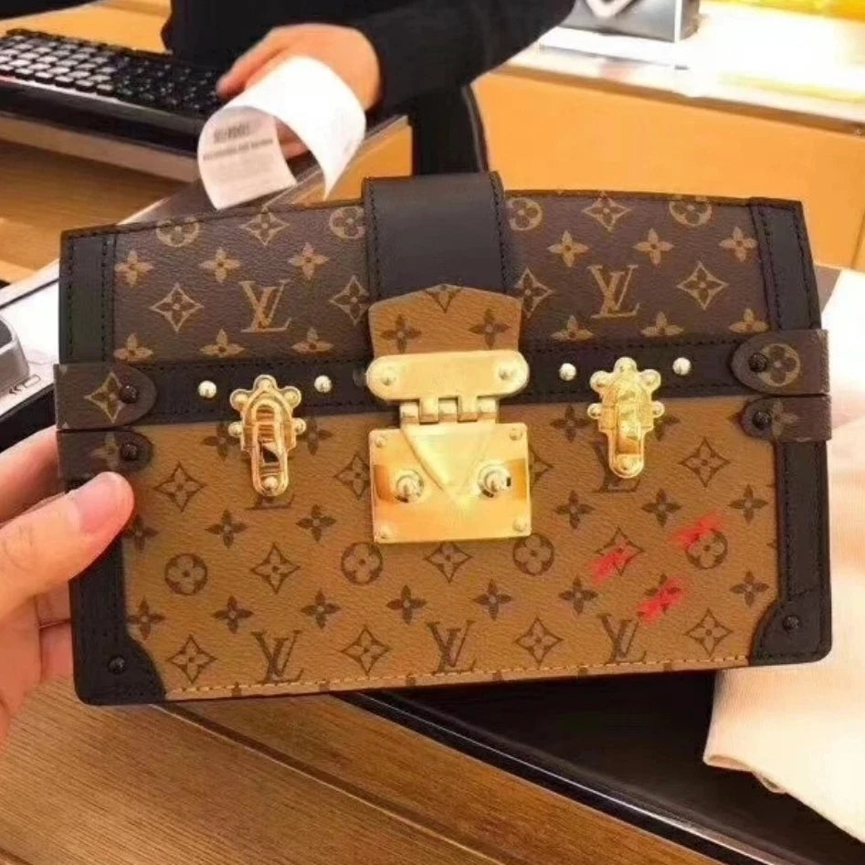 Louis Vuitton Colorblock Soft Trunk Clutch Crossbody For Women