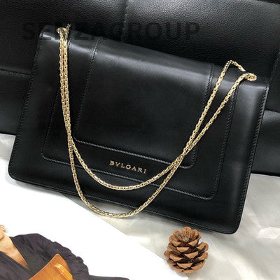 Bvlgari Black Serpenti Forever Bag Chain Strap Shoulder Crossbody Classic