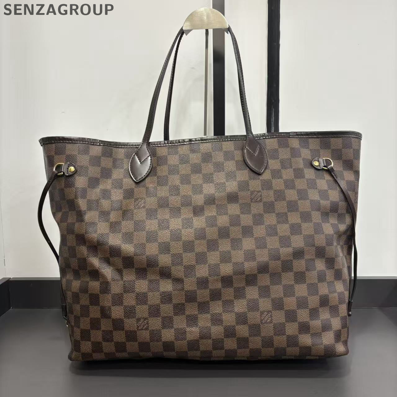 Louis Vuitton Neverfull MM Damier Ebene Tote Bag Classic Women's