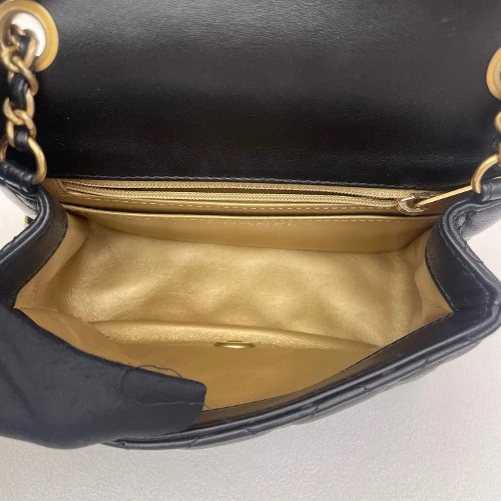 Chanel Lambskin Gold Ball Square Crossbody Bag For Women
