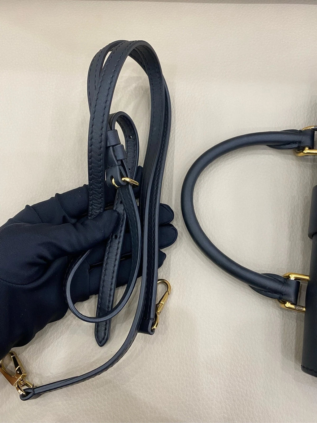 Louis Vuitton Locky BB Black Canvas Handbag Crossbody Bag Women