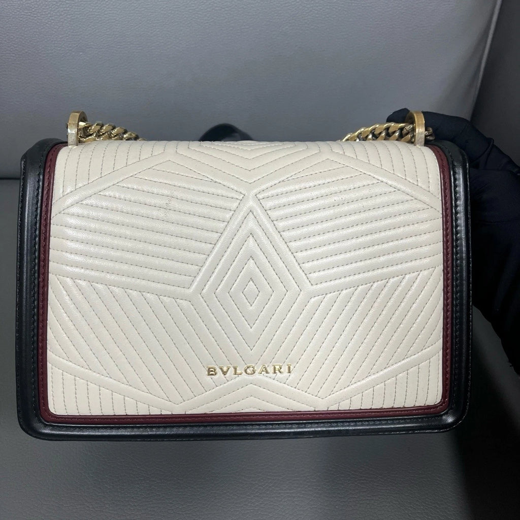 Bvlgari Limited Large White Snake Head Shoulder Crossbody Bag For Women