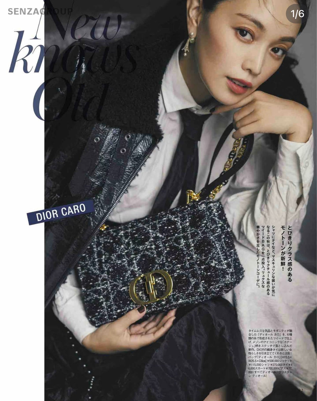 Christian Dior Caro Wicker check pattern Chain Shoulder bag Almost Brand NEW
