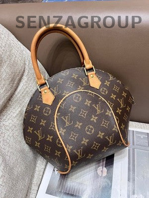 Louis Vuitton Monogram Clam Bag Small Brown Gold Hardware Women's Fashion