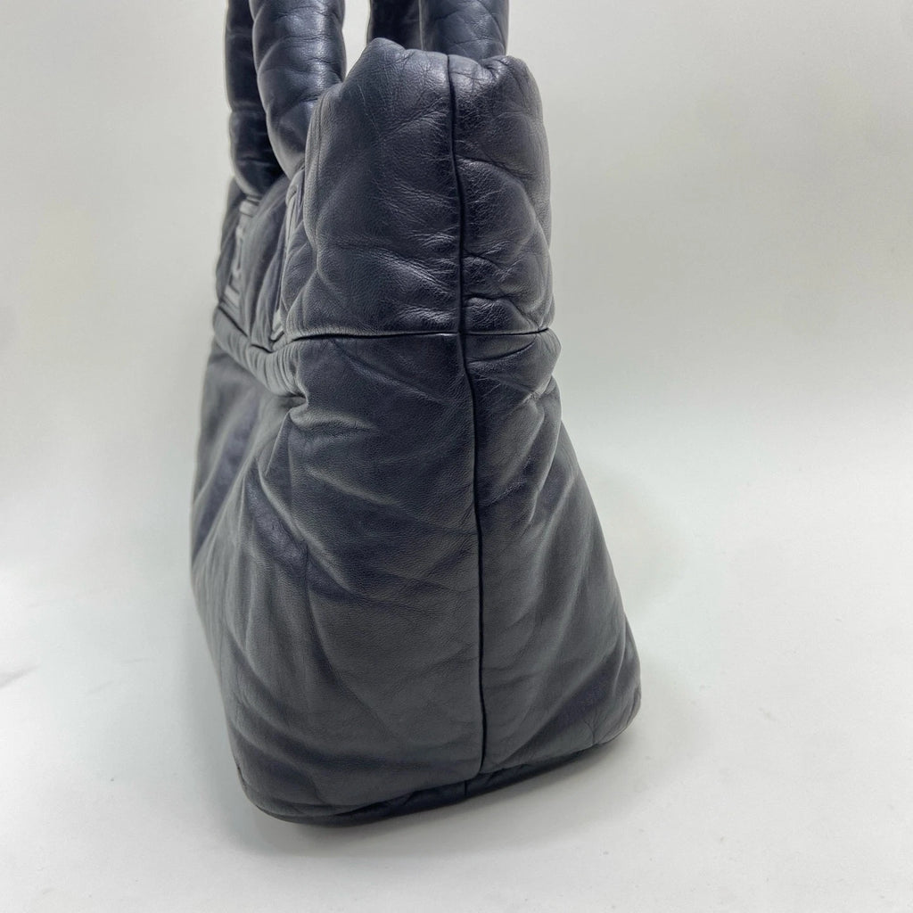 Chanel Black Lambskin Down Puffer Tote Bag For Women