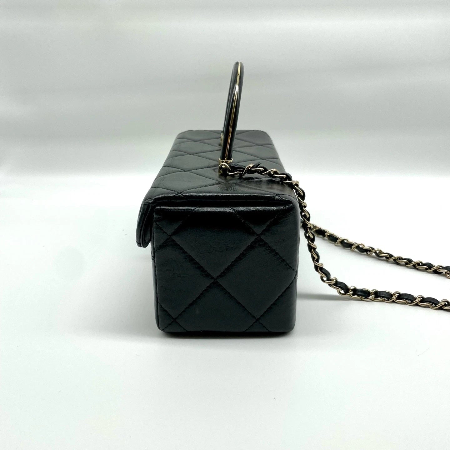 CHANEL Black Gold Long Doctor Milk Box Bag For Women