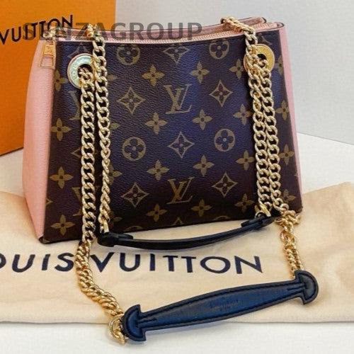 Louis Vuitton Surene BB Monogram Chain Shoulder Bag Crossbody Brown Pink Women