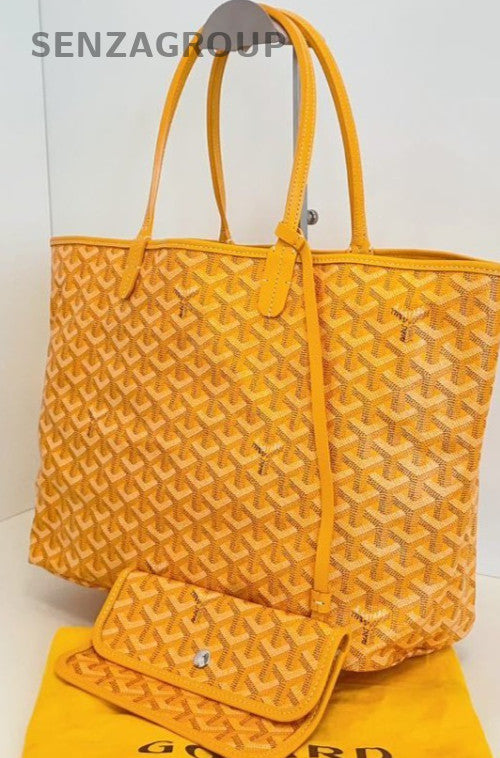 Goyard SaintLouis MM Tote With Pouch Goyardine Yellow Women Almost Brand New