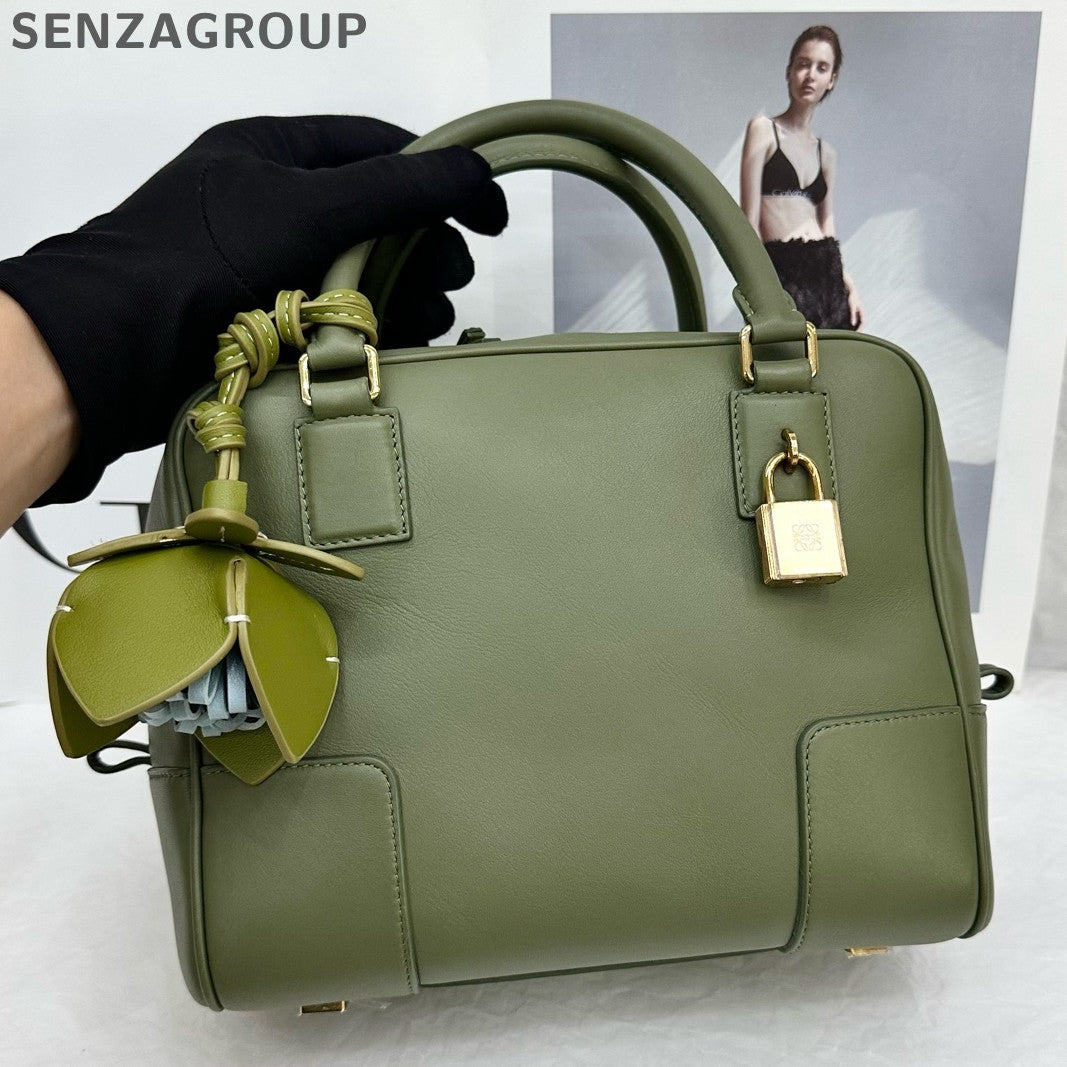 Loewe Amazona Handbag Green Gold Classic Fashion Women's