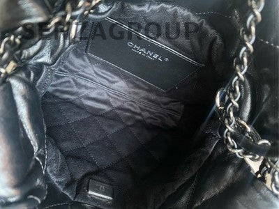 Chanel 22 Bag Mini 24P So Black Chain Shoulder Bag Classic Women's