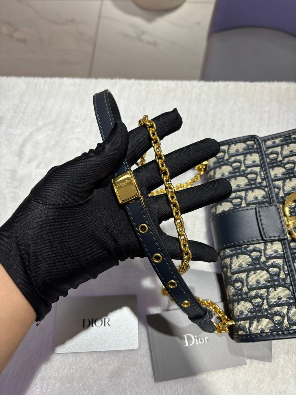 Dior Oblique Montaigne30 Small Chain Shoulder Bag For Women