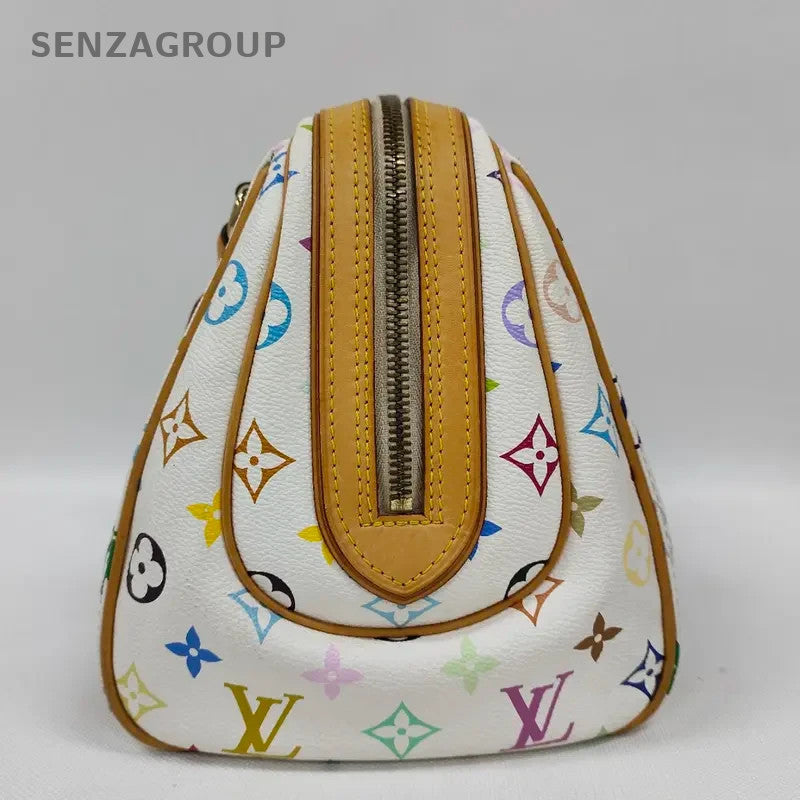 SJ0001 Louis Vuitton  white Multicolore Bowling Bag Takashi Murakam 26309