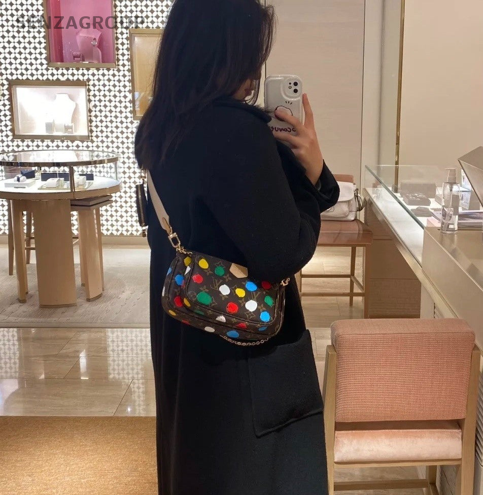 Louis Vuitton Monogram Multicolore 2ways Crossbody Shoulder Bag Women Brown