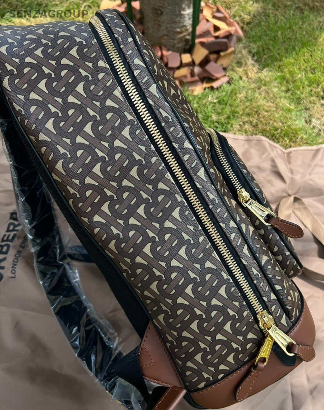 Burberry Backpack Shoulder Bag Brown Brand New Unisex Adults