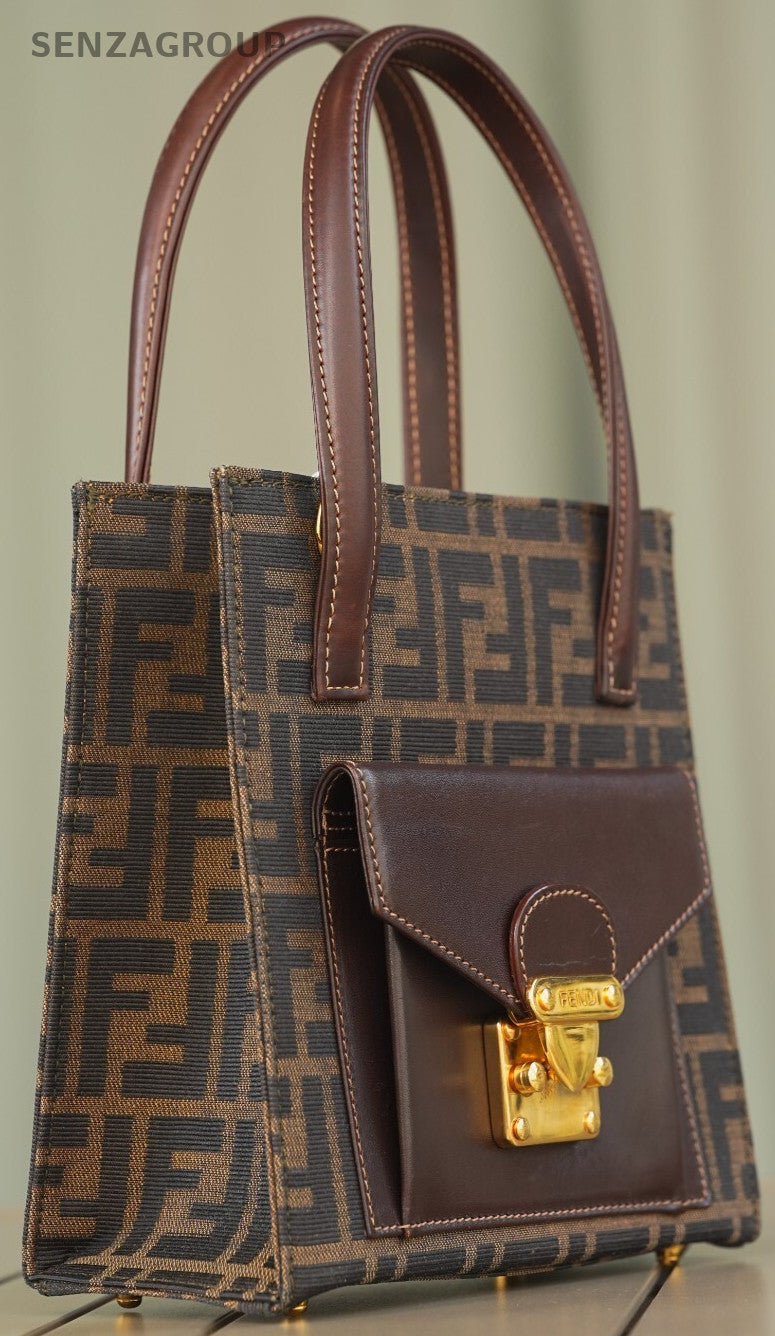 FENDI  Zucca 2way Tote Handbag Brown