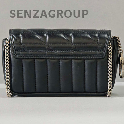 Gucci Marmont Mini Chain Shoulder Bag in Black Silver