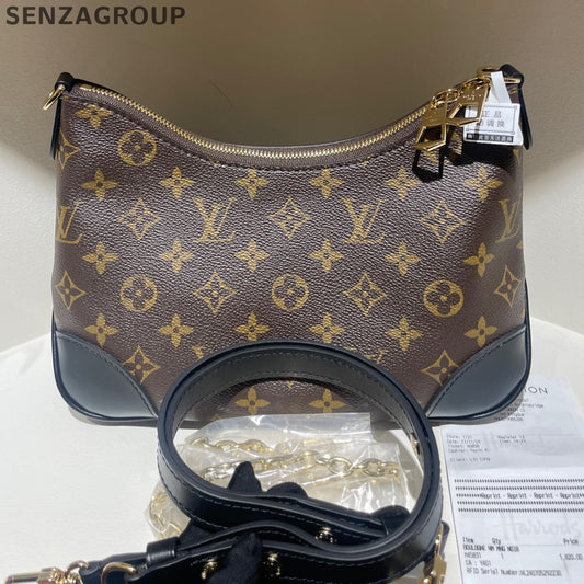 Louis Vuitton Monogram Black Horn Chain Shoulder Crossbody Bag Brown M45831